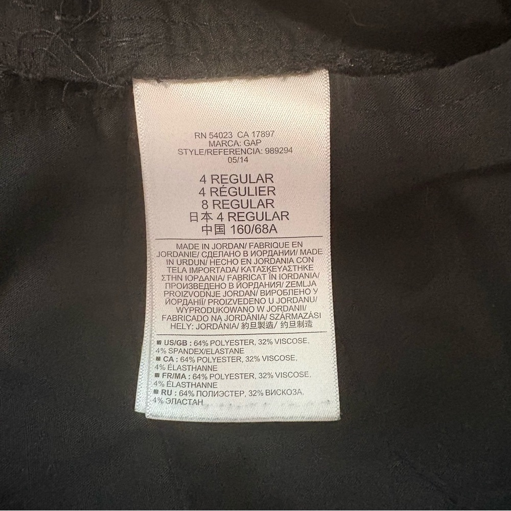 GAP Charcoal Gray Regular-Waist Wide-Leg Dress Pants - Picture 11 of 12